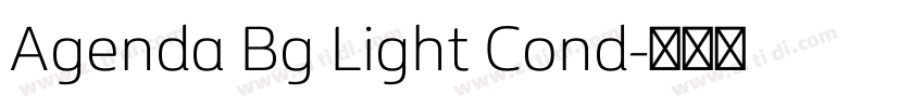 Agenda Bg Light Cond字体转换 Agenda Bg Light Cond字体转换